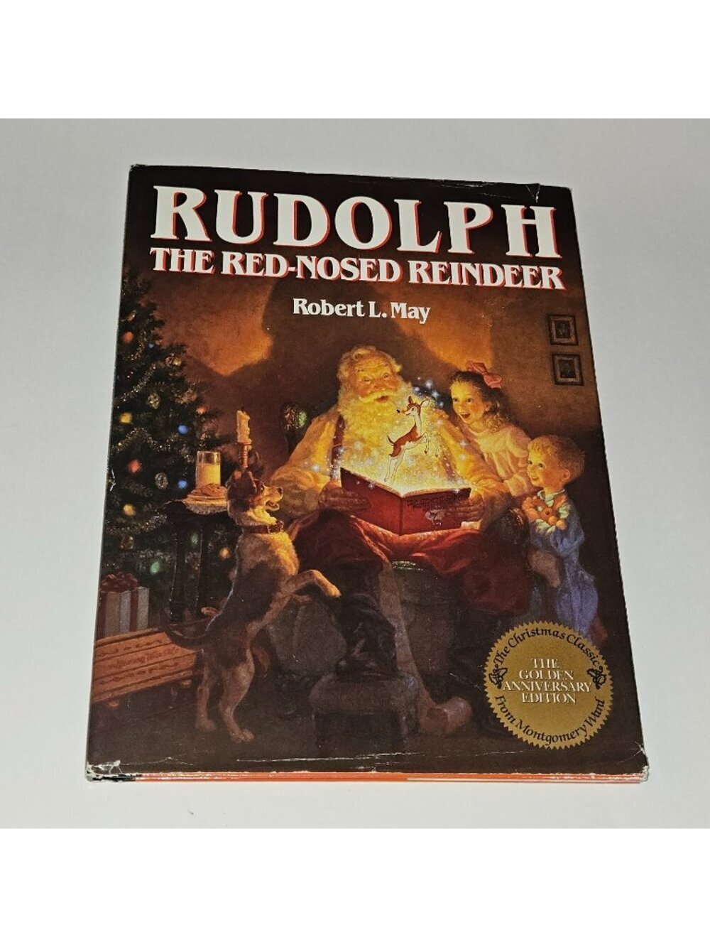 VTG Rudolph Red-Nosed Reindeer HBK Book Robert May Montgomery Ward Golden Anniv